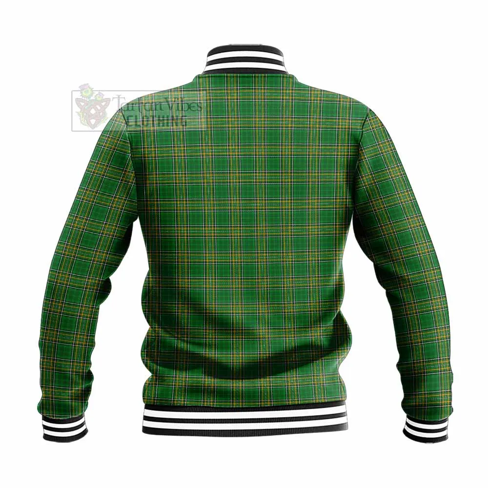 Aland Irish Clan Tartan Baseball Jacket with Coat of Arms