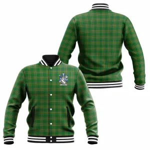 Aland Irish Clan Tartan Baseball Jacket with Coat of Arms