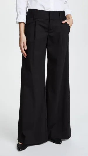 Alice   Olivia - Eric Front Pleat Wide Leg Pant