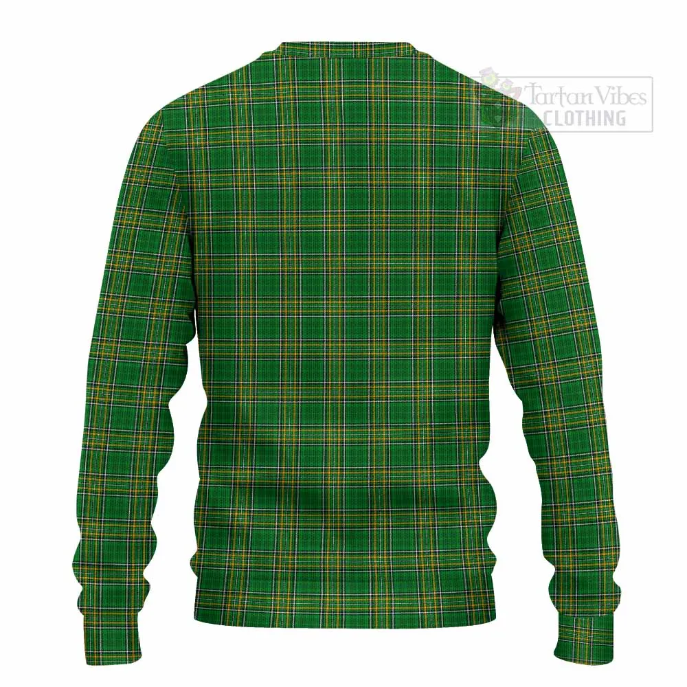 Annesley Irish Clan Tartan Knitted Sweater with Coat of Arms