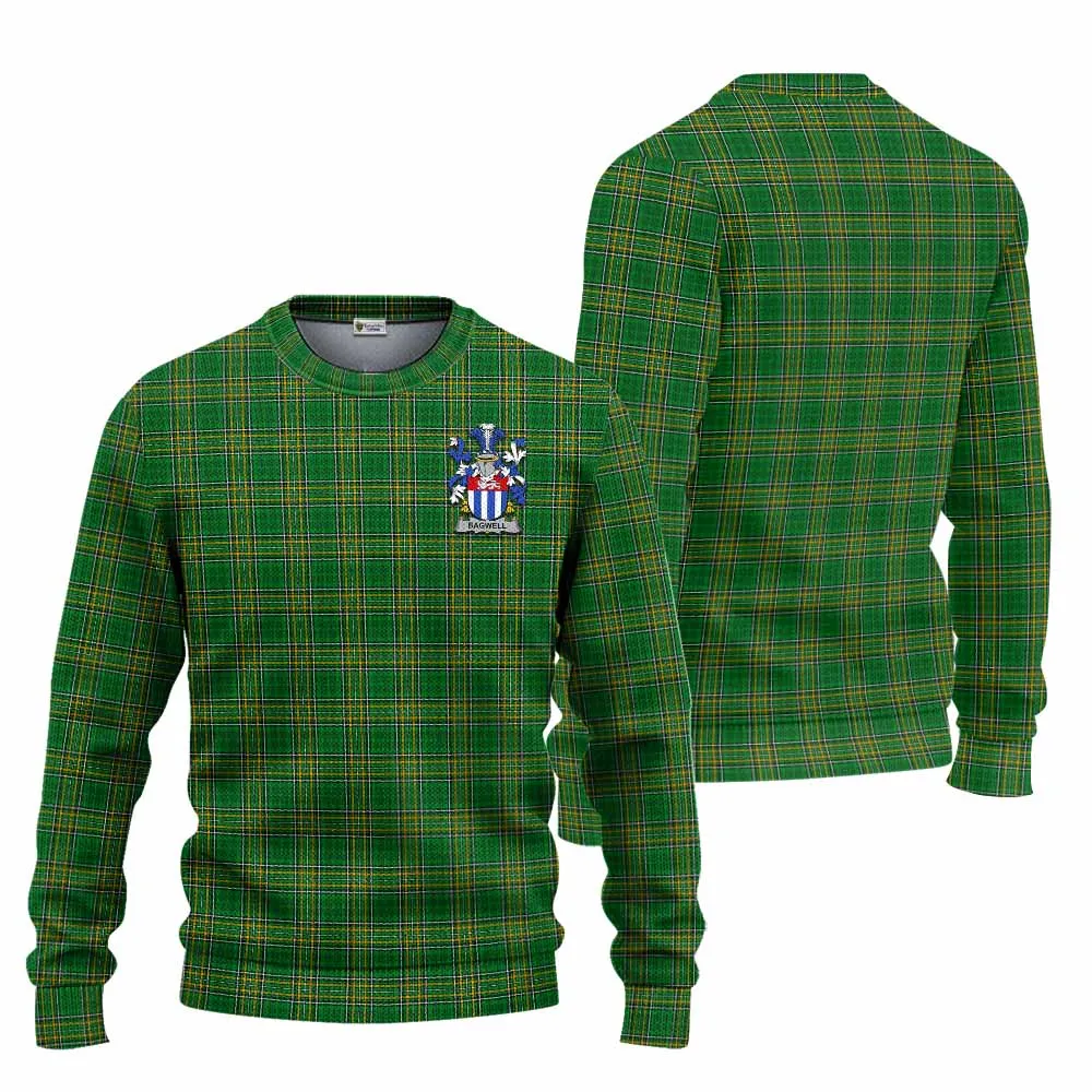 Bagwell Irish Clan Tartan Knitted Sweater with Coat of Arms