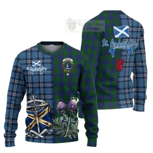 Barclay Tartan Knitted Sweater Happy St. Andrew's Day Half Tartan Style