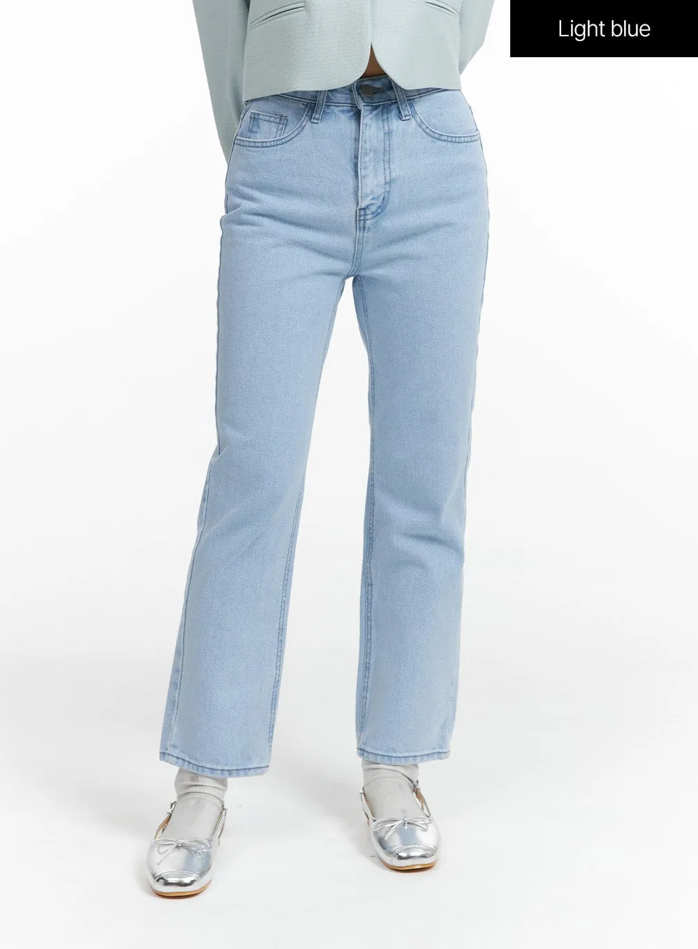 Basic Straight-Leg Jeans OF419