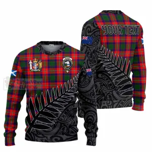 Belshes (Belsches) Crest Tartan Knitted Sweater with New Zealand Silver Fern Half Style