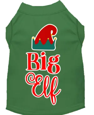 Big Elf Screen Print Dog Shirt Green Xl