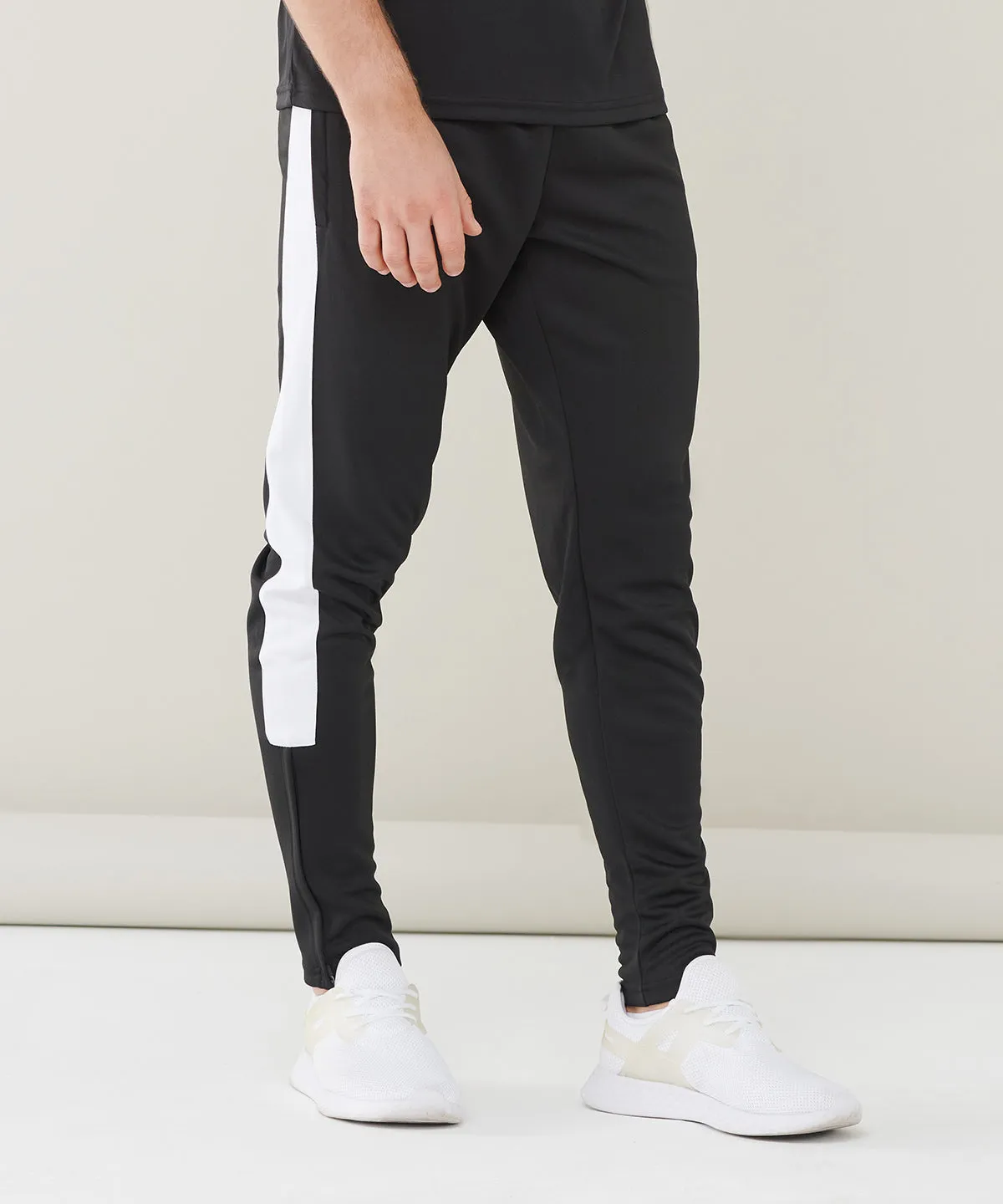 Bottle/White - Knitted tracksuit pants