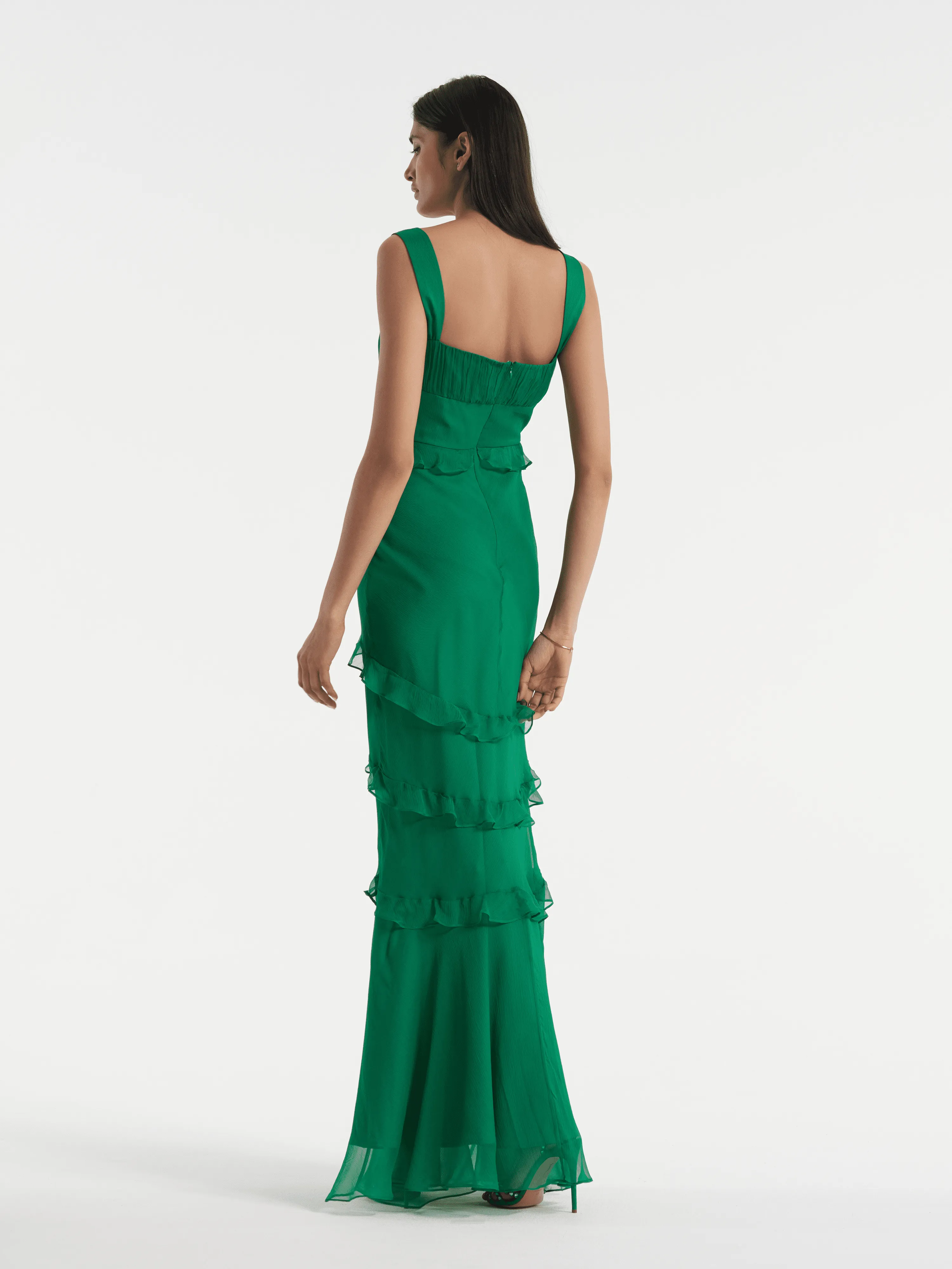 Chandra Dress in Emerald Green