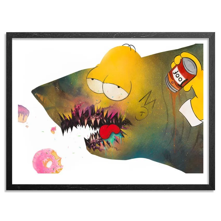 Cici N'est Pas Une Homer Simpson Archival Print by Shark Toof