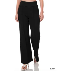 Crepe Wide Leg Pants