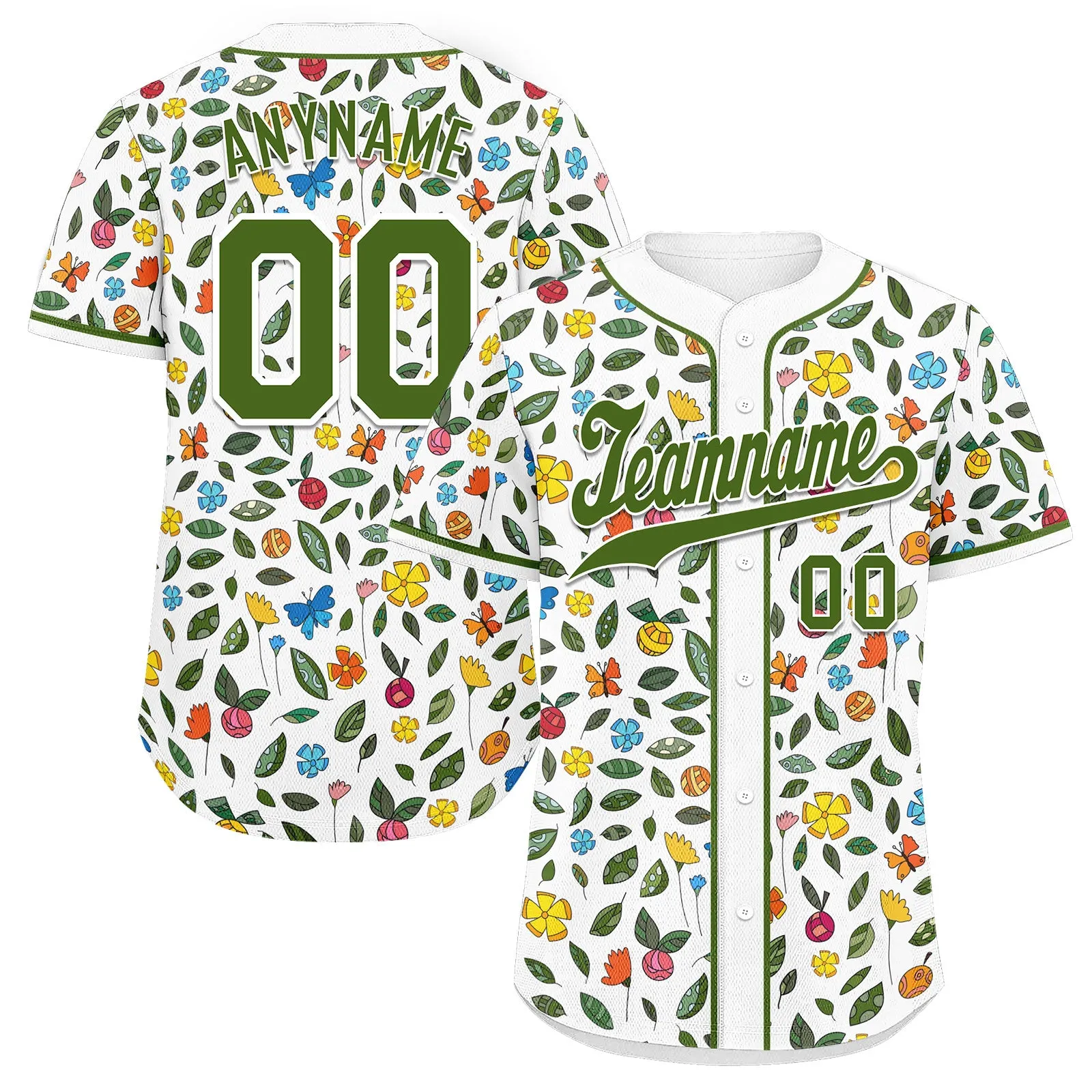 Custom Graffiti Pattern Abstract Floral Patterns Personalized Authentic Baseball Jersey BSBJ01-D020171-8