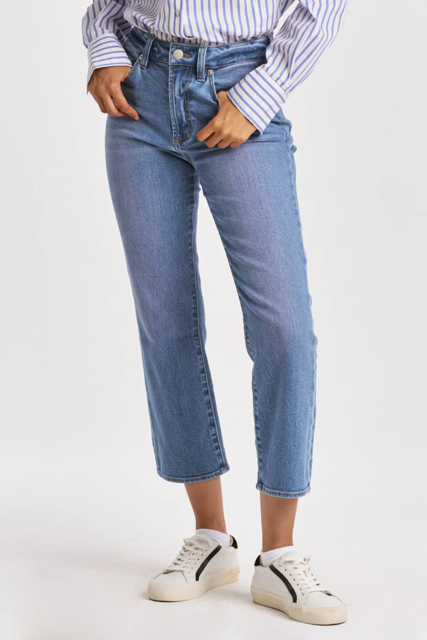 Dear John Frankie High Rise Cropped Straight Jeans