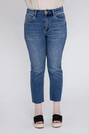 Delicate Plus Size High Rise Slim Straight Jeans