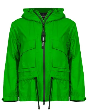 Didgital Green Windbreaker Coat