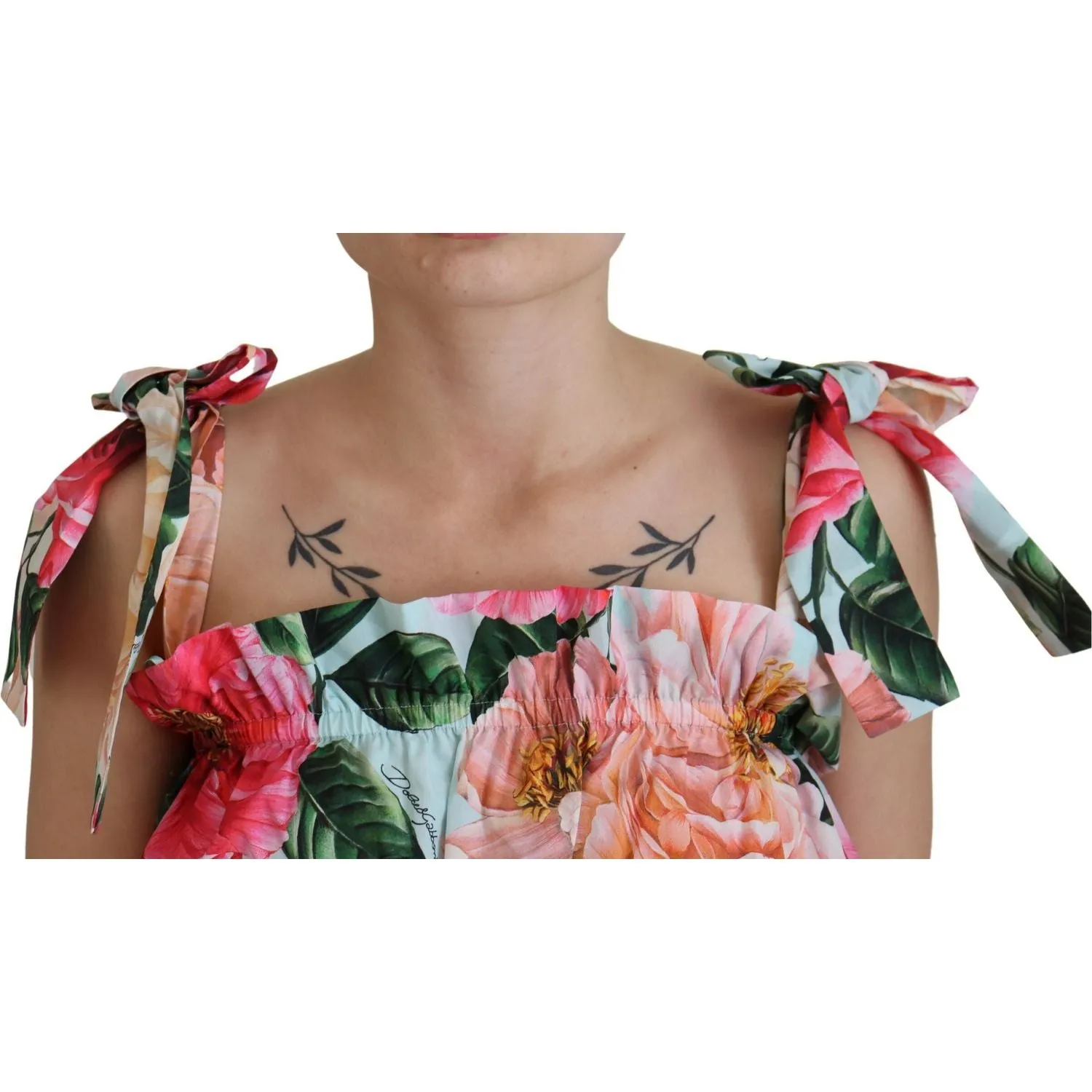 Dolce & Gabbana Elegant Floral Print Sleeveless Tank Top