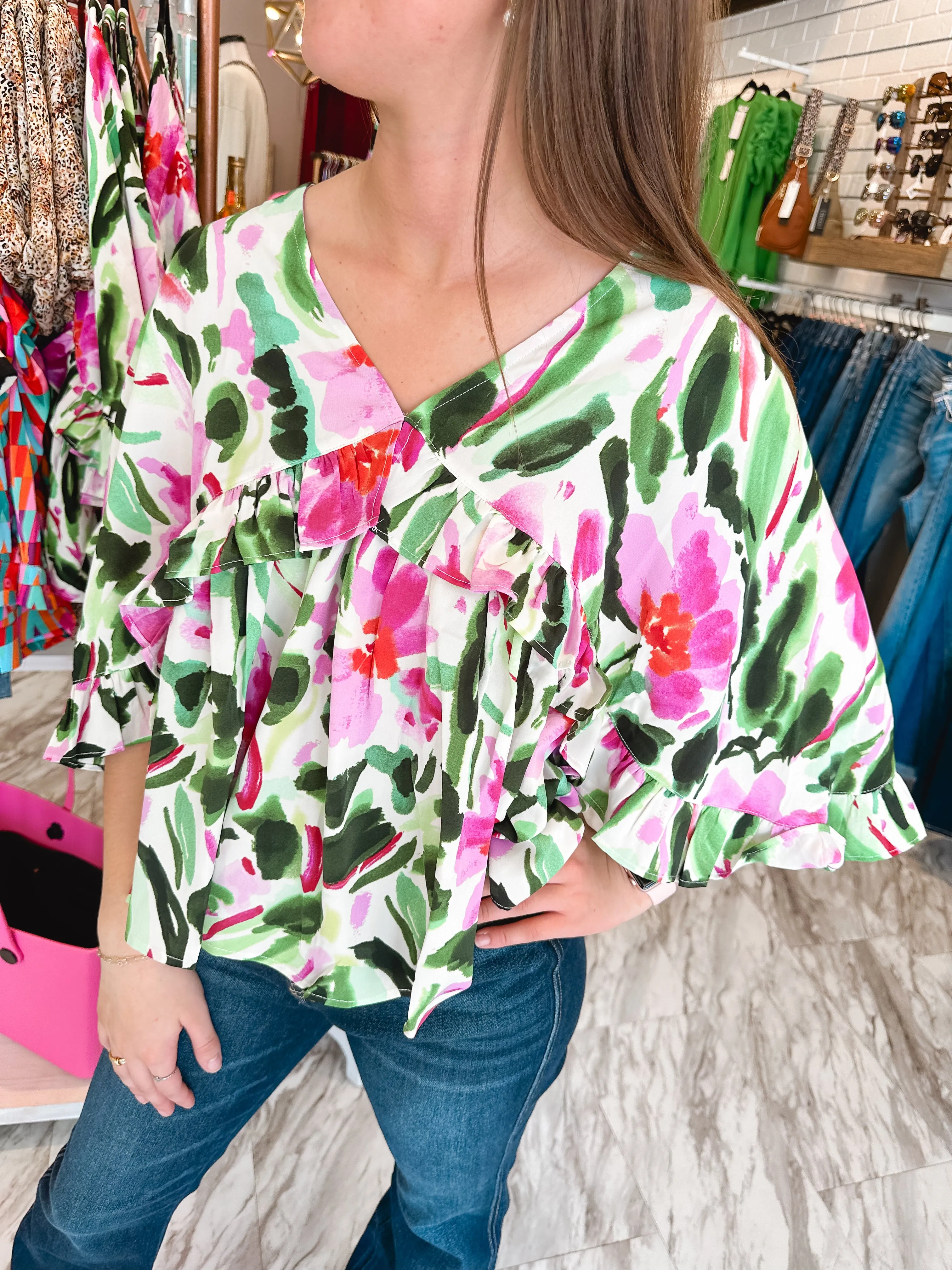 Everglades Floral Top