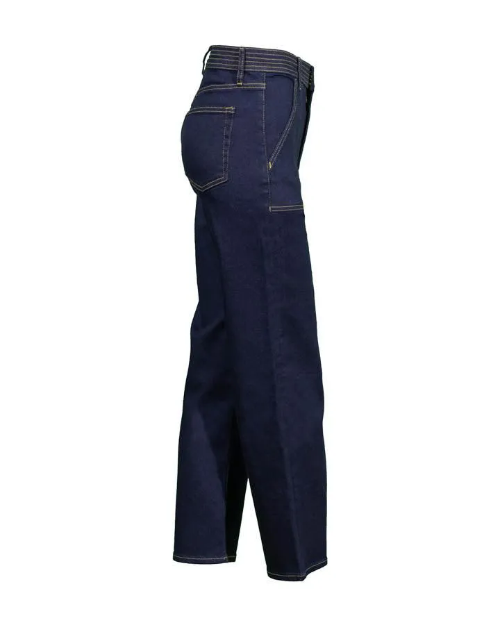 Frame Trapunto Straight Leg Jeans