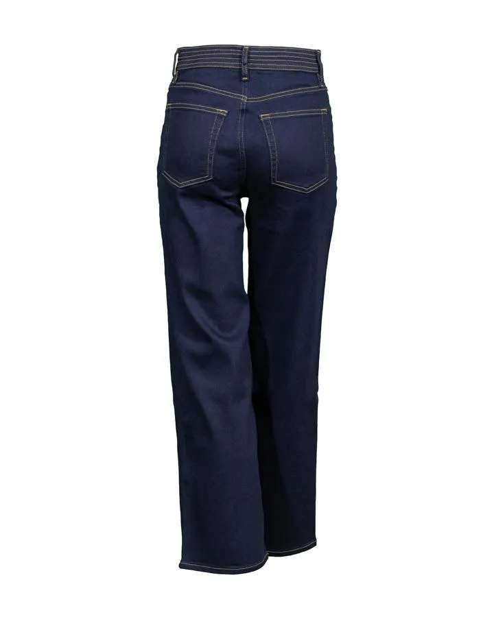 Frame Trapunto Straight Leg Jeans