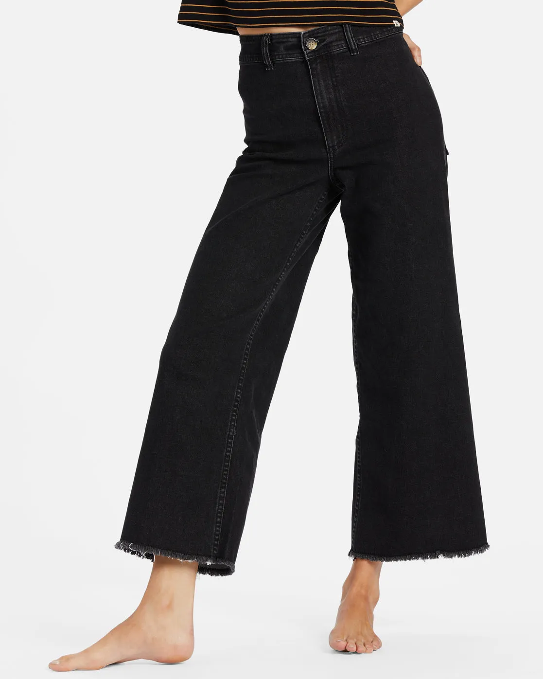 Free Fall Wide-Leg Pants - Black