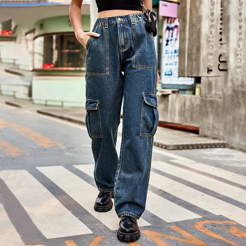 Funki Buys | Pants | Women's Loose Streetwear Fashion Jeans