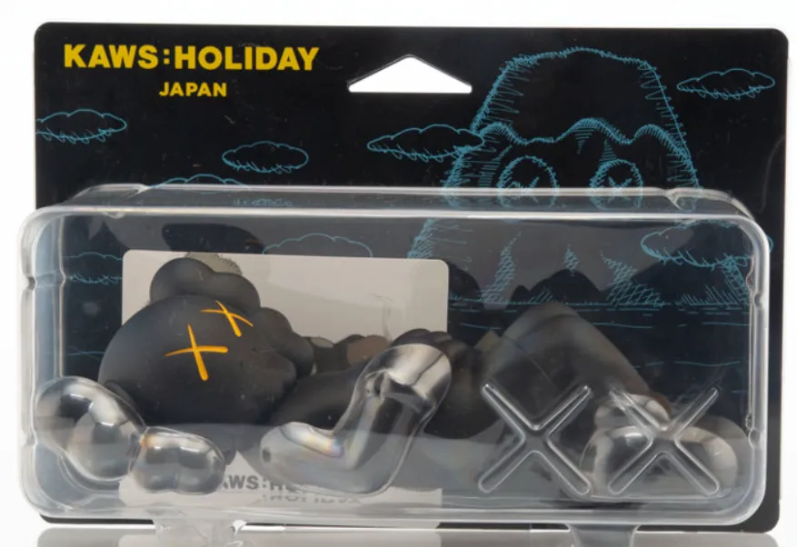 Holiday Japan- Black Fine Art Toy by Kaws- Brian Donnelly