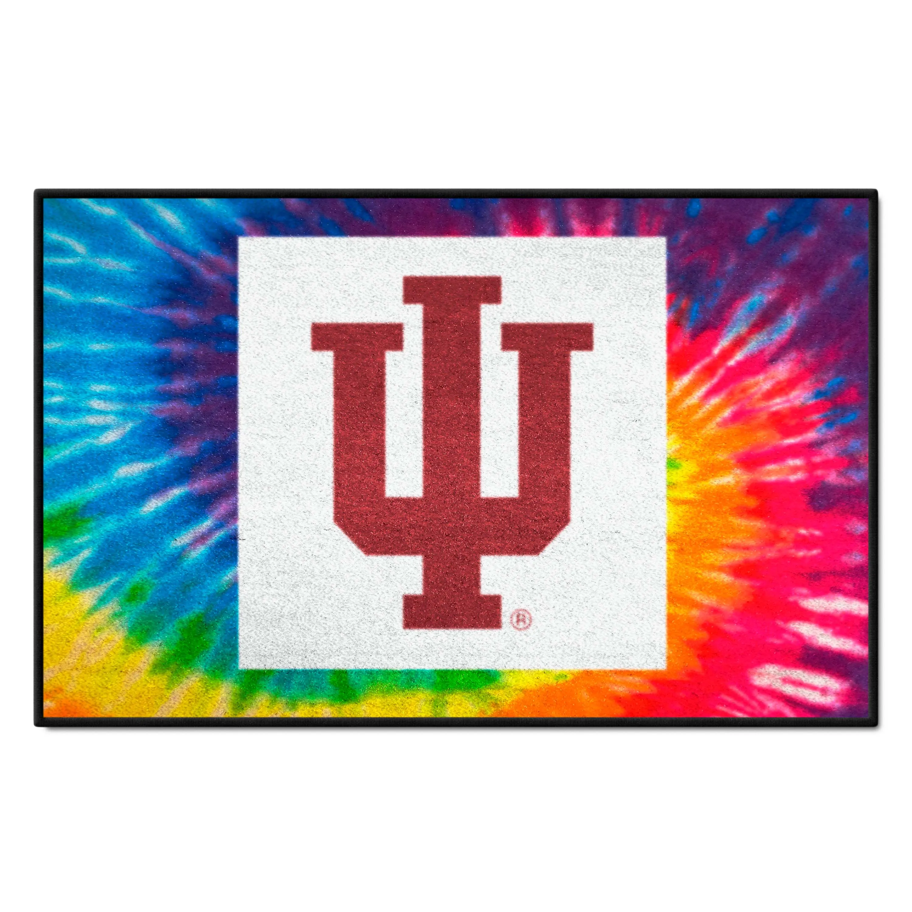 Indiana Hooisers Tie Dye Starter Mat Accent Rug - 19in. x 30in.