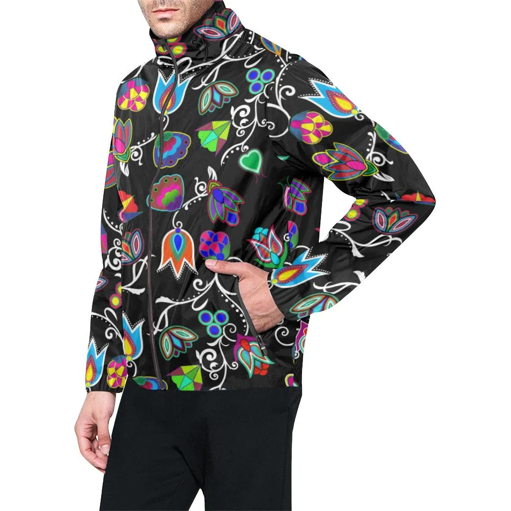 Indigenous Paisley Black Unisex Windbreaker