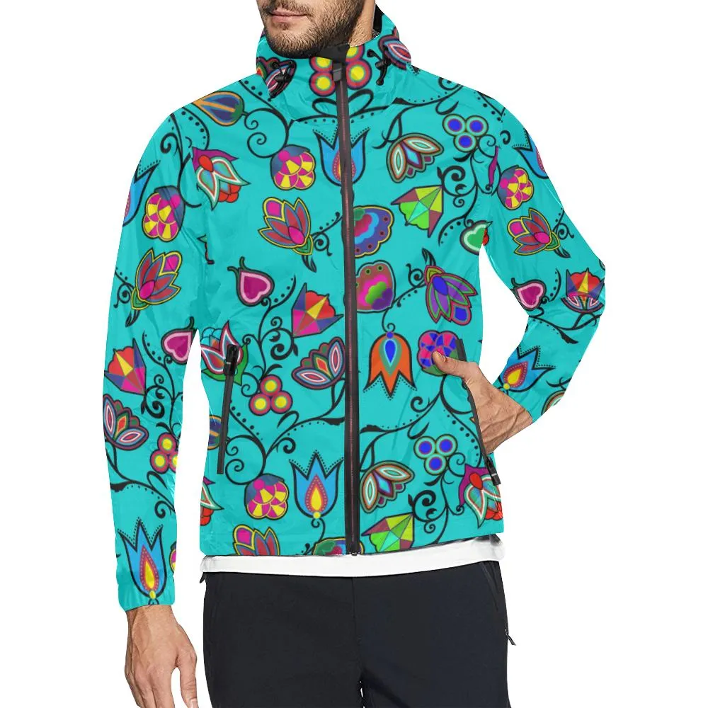 Indigenous Paisley - Sky Unisex Windbreaker