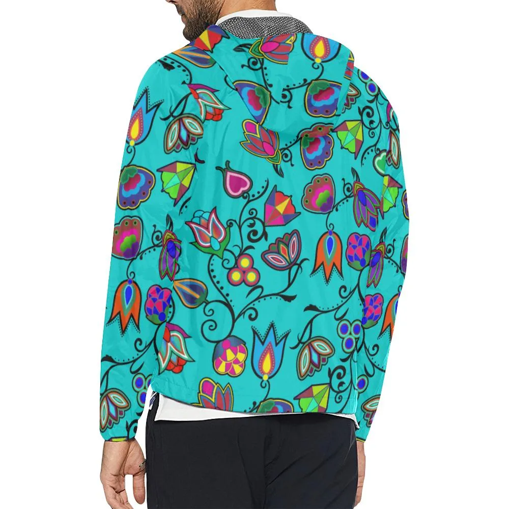 Indigenous Paisley - Sky Unisex Windbreaker