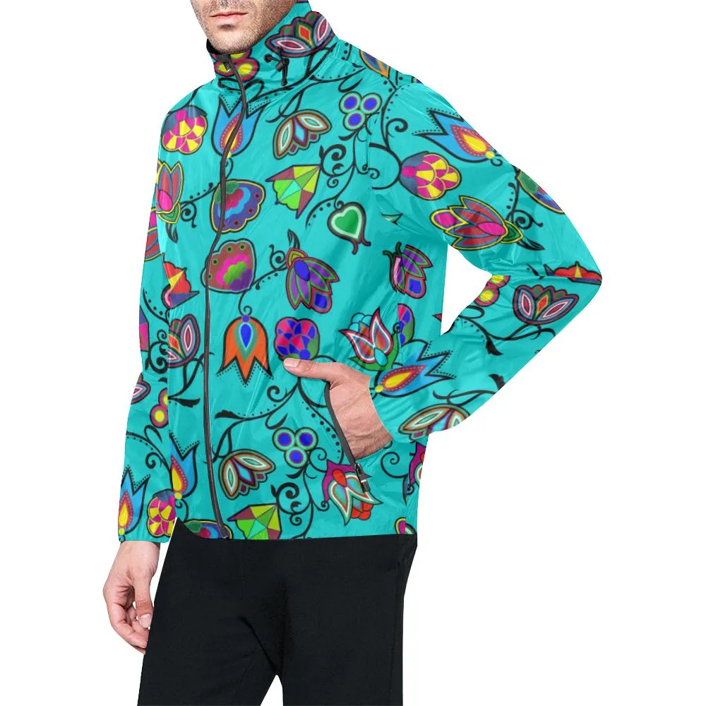 Indigenous Paisley - Sky Unisex Windbreaker