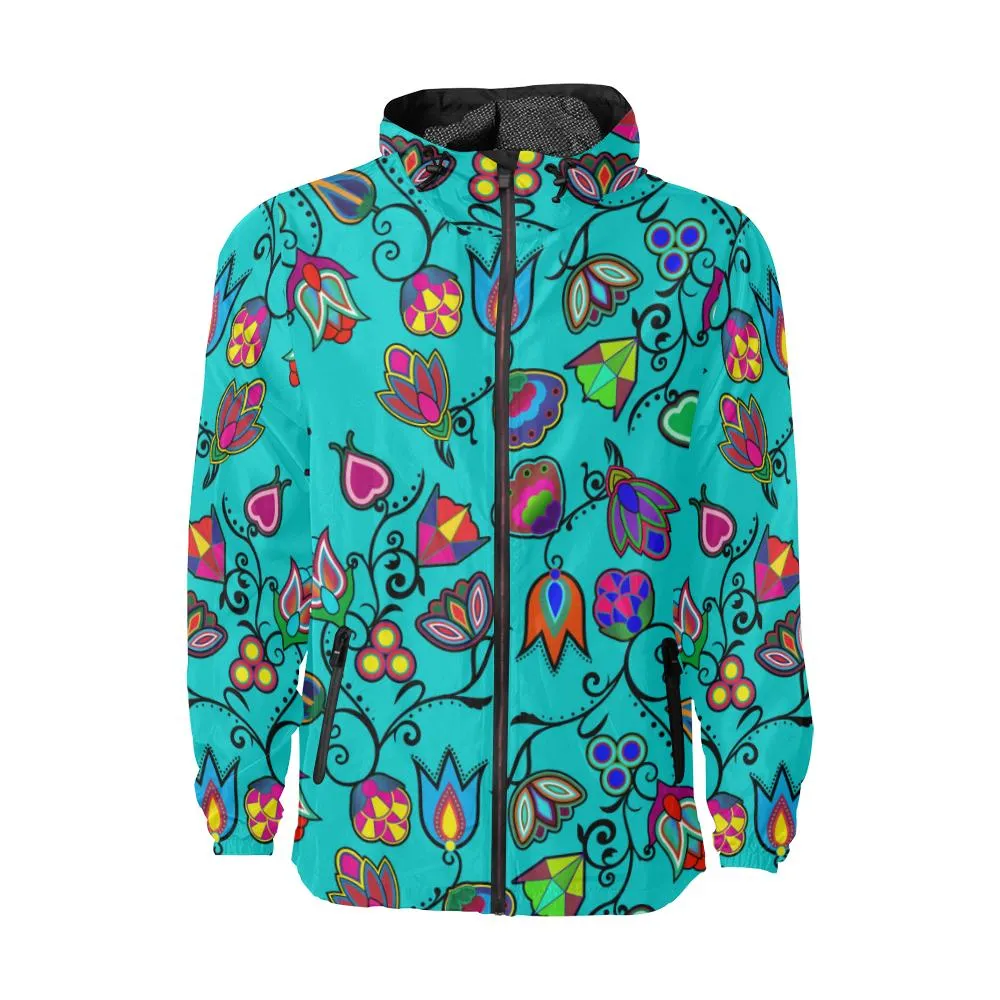 Indigenous Paisley - Sky Unisex Windbreaker