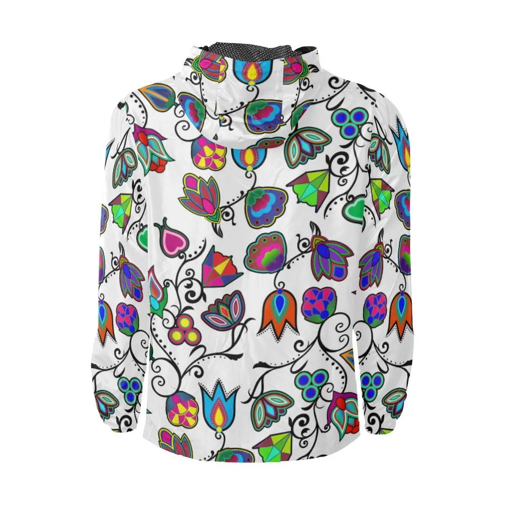 Indigenous Paisley - White Unisex Windbreaker