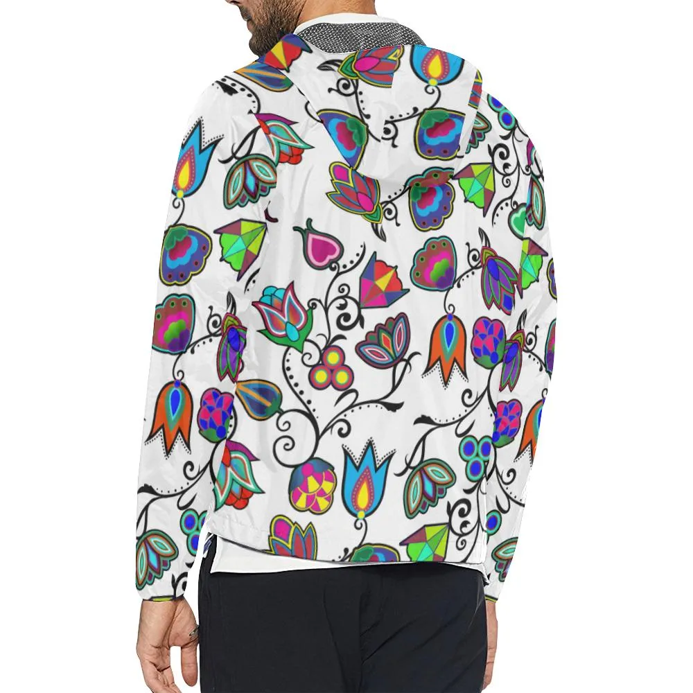 Indigenous Paisley - White Unisex Windbreaker