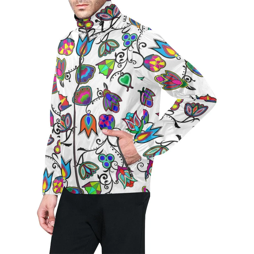 Indigenous Paisley - White Unisex Windbreaker