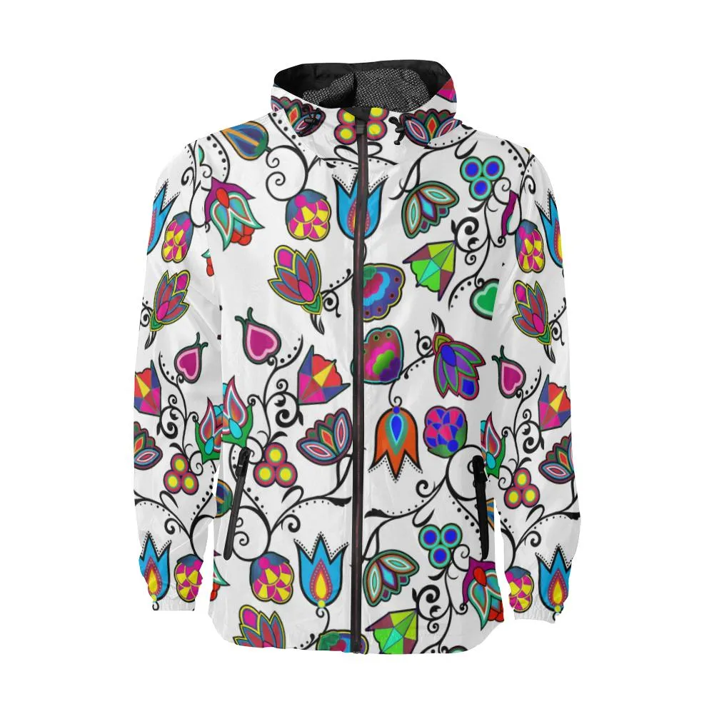 Indigenous Paisley - White Unisex Windbreaker