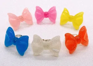 Instant Shipping! Shimmering Bow Ring (6 Colors)