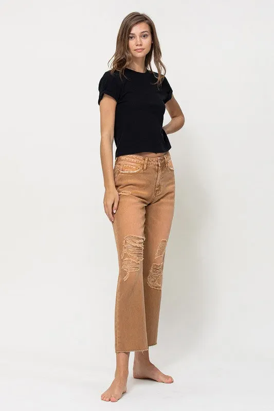 Irene High-RIse Straight Crop Jeans