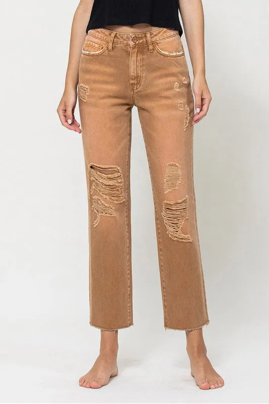 Irene High-RIse Straight Crop Jeans