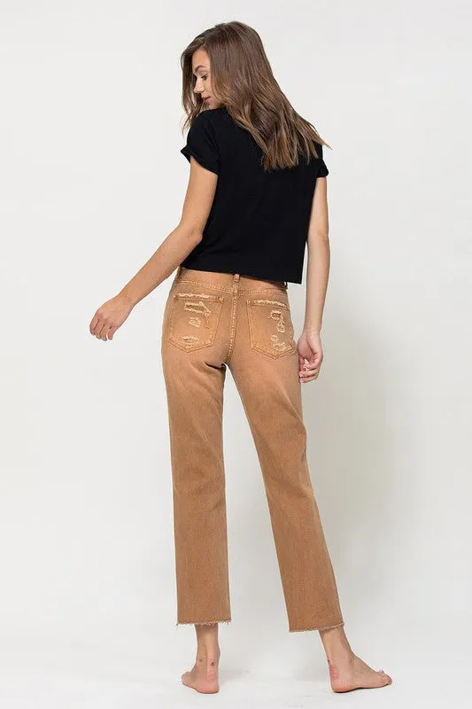 Irene High-RIse Straight Crop Jeans