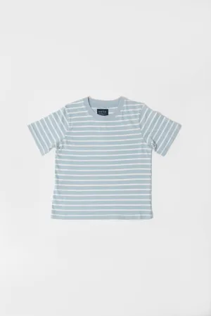 Jnr Louis Stripe T Shirt Pale Blue