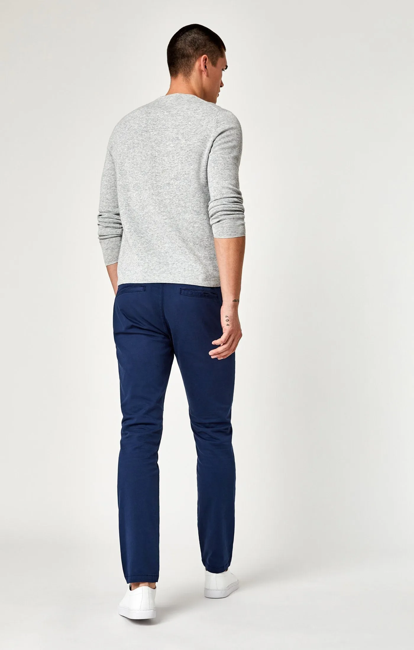 JOHNNY SLIM CHINO IN MARINE BLUE TWILL