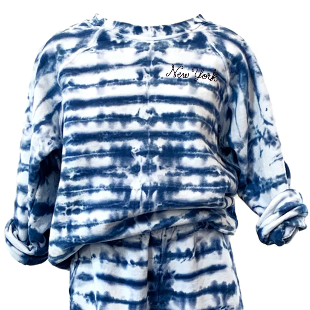 krys Crewneck & Jogger Set - Blue Tie Dye