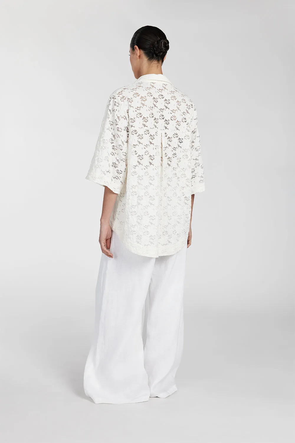 LOULA WHITE LACE SHIRT