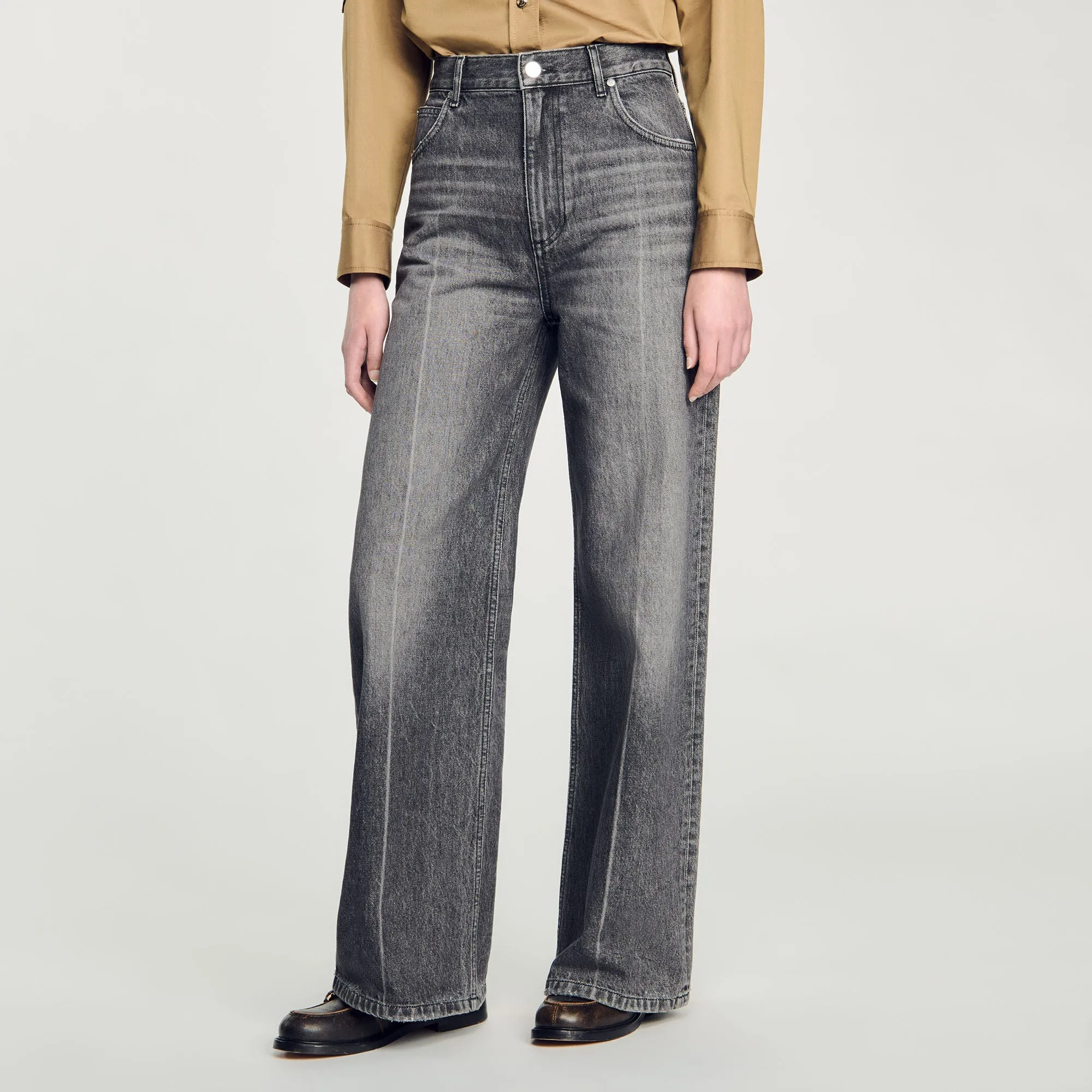 Low-Waisted Straight-Leg Jeans