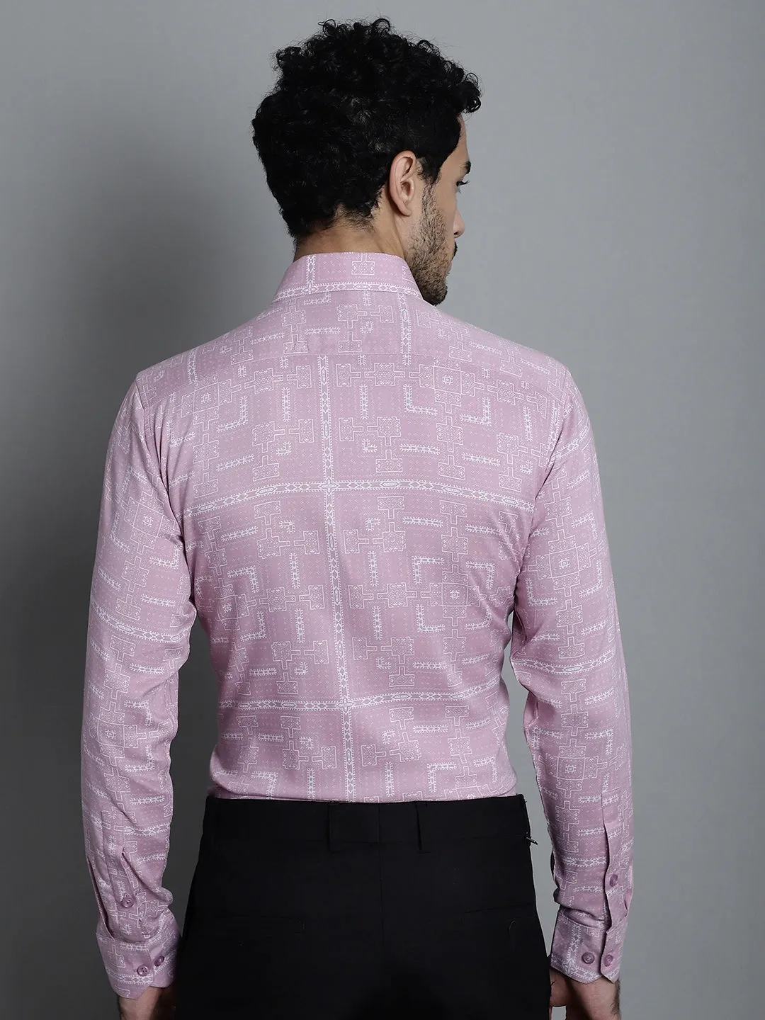 Men's Geometric Printed Formal Shirts - Taantav