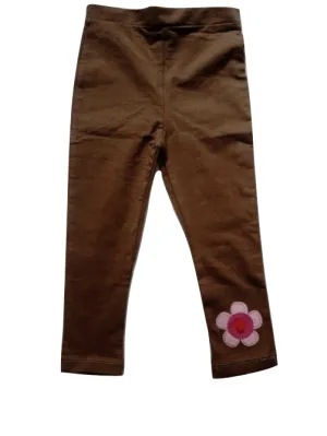 Mini Mode Brown Younger Girls Leggings