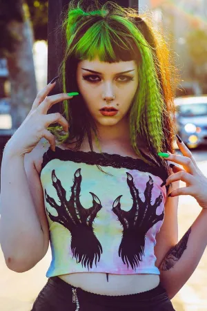 Monster Claws Tie-Dye Lace Tank