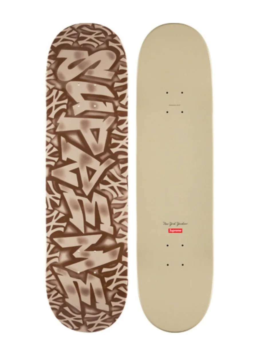 New York Yankees Airbrush Clay Skateboard Art Deck by Supreme