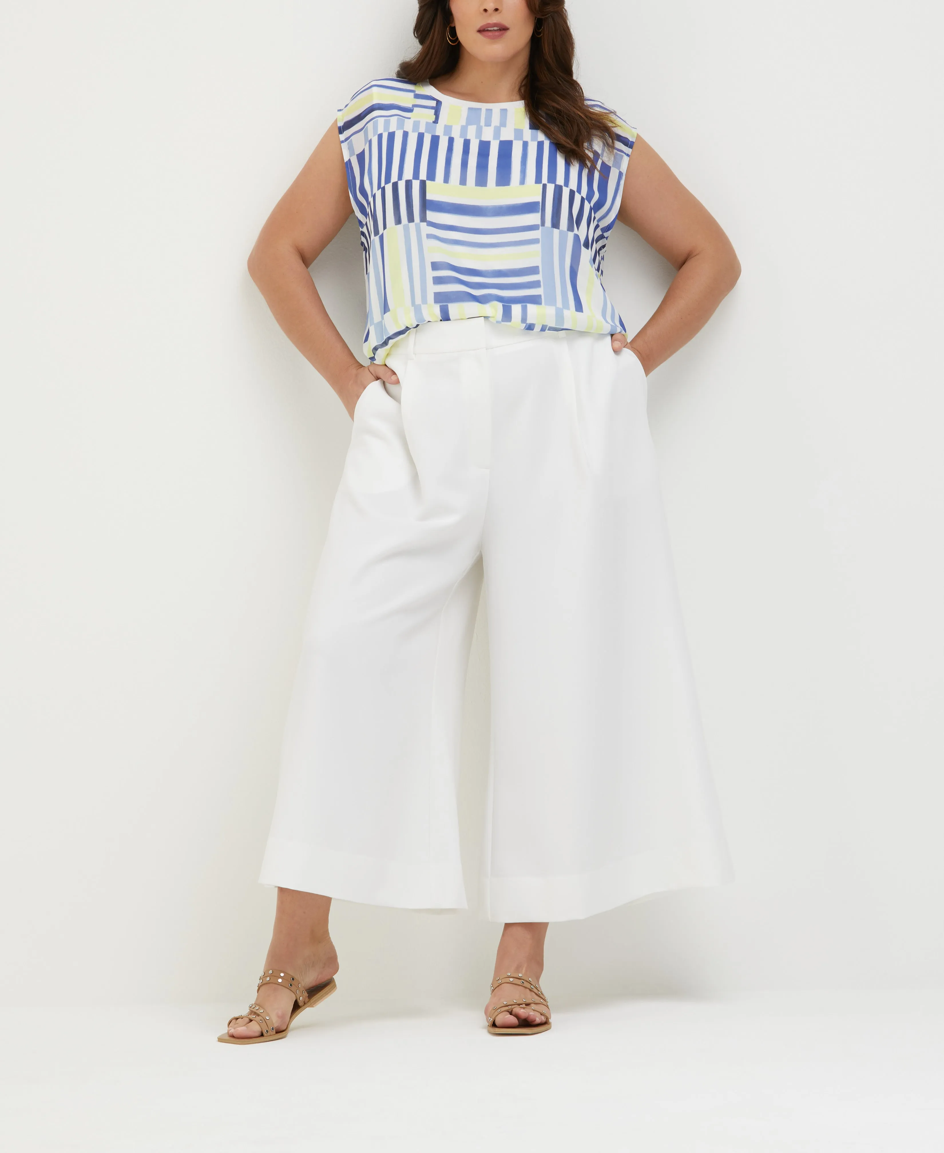 Plus Size Wide Culotte Pant