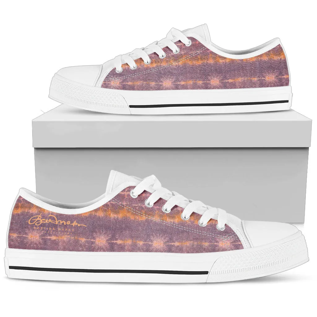 Purple Sunset Tie Dye Low Top Sneakers