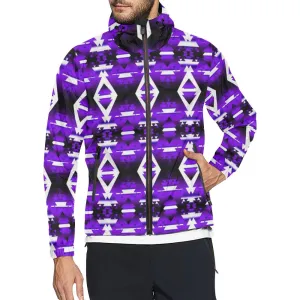 Purple Winter Camp Unisex Windbreaker